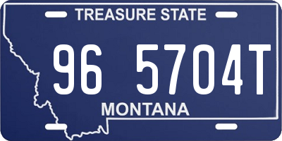 MT license plate 965704T