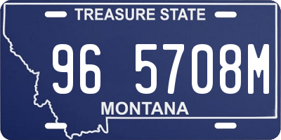 MT license plate 965708M