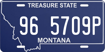 MT license plate 965709P