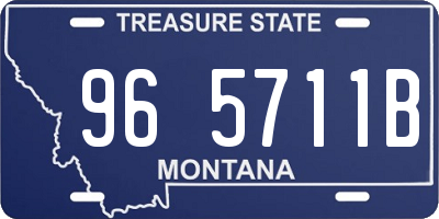 MT license plate 965711B