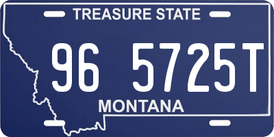 MT license plate 965725T