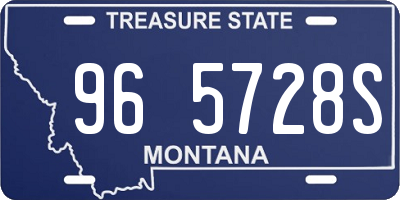 MT license plate 965728S