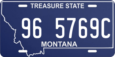MT license plate 965769C