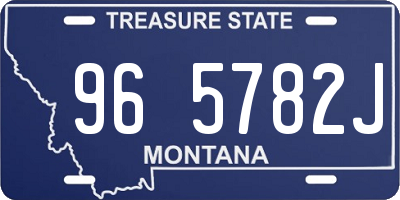 MT license plate 965782J