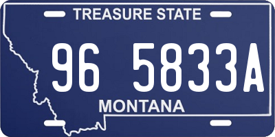 MT license plate 965833A