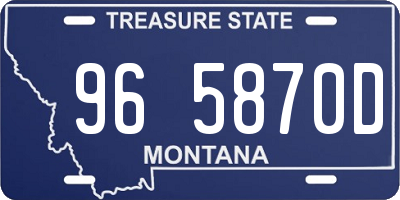 MT license plate 965870D