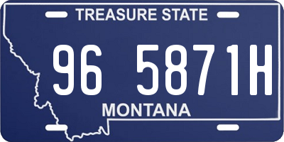 MT license plate 965871H