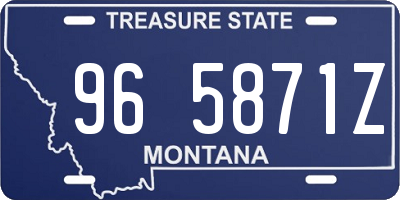 MT license plate 965871Z