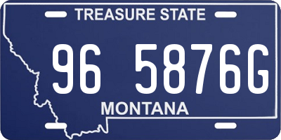 MT license plate 965876G