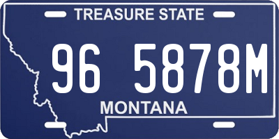 MT license plate 965878M