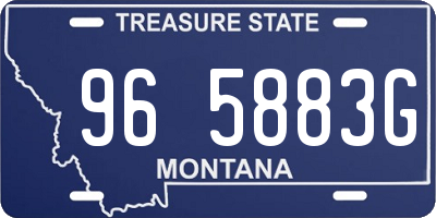 MT license plate 965883G