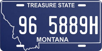 MT license plate 965889H
