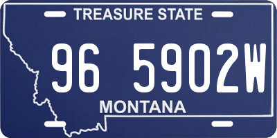 MT license plate 965902W