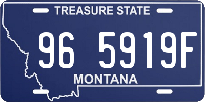 MT license plate 965919F