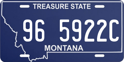 MT license plate 965922C