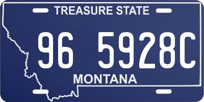 MT license plate 965928C