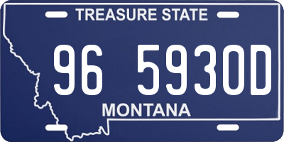 MT license plate 965930D