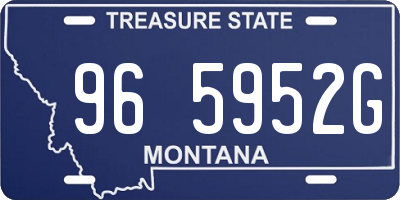 MT license plate 965952G