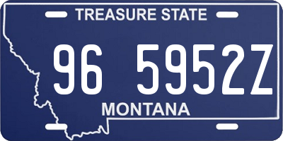 MT license plate 965952Z