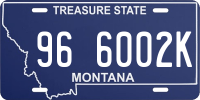 MT license plate 966002K