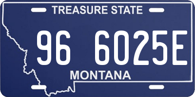 MT license plate 966025E