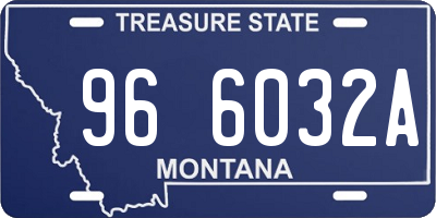 MT license plate 966032A