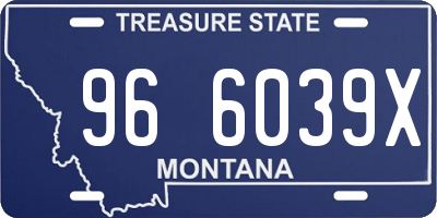 MT license plate 966039X