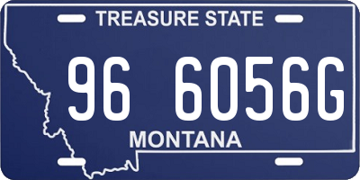 MT license plate 966056G