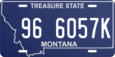 MT license plate 966057K