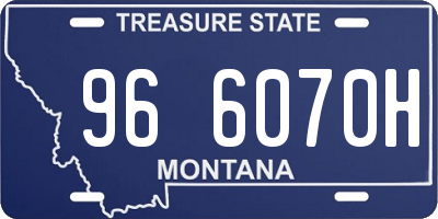 MT license plate 966070H