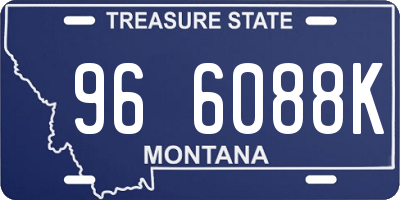 MT license plate 966088K