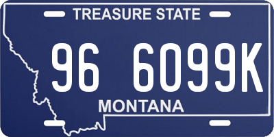 MT license plate 966099K