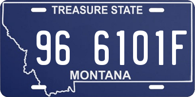 MT license plate 966101F