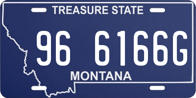 MT license plate 966166G
