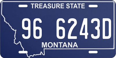MT license plate 966243D