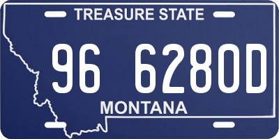 MT license plate 966280D