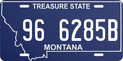 MT license plate 966285B