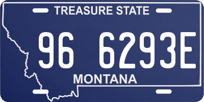 MT license plate 966293E