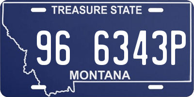 MT license plate 966343P