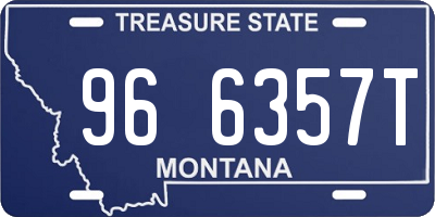 MT license plate 966357T