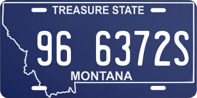 MT license plate 966372S
