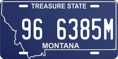 MT license plate 966385M