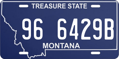 MT license plate 966429B