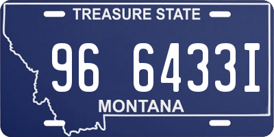 MT license plate 966433I