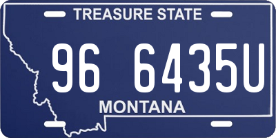 MT license plate 966435U