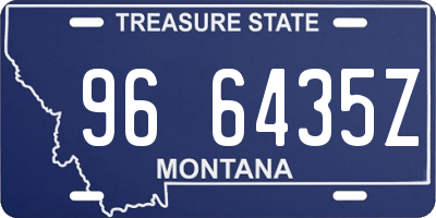 MT license plate 966435Z