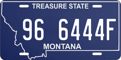 MT license plate 966444F