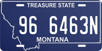 MT license plate 966463N