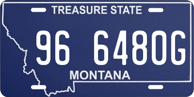 MT license plate 966480G