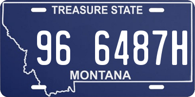MT license plate 966487H